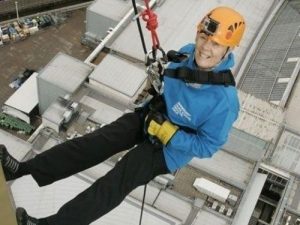Abseiling for charity